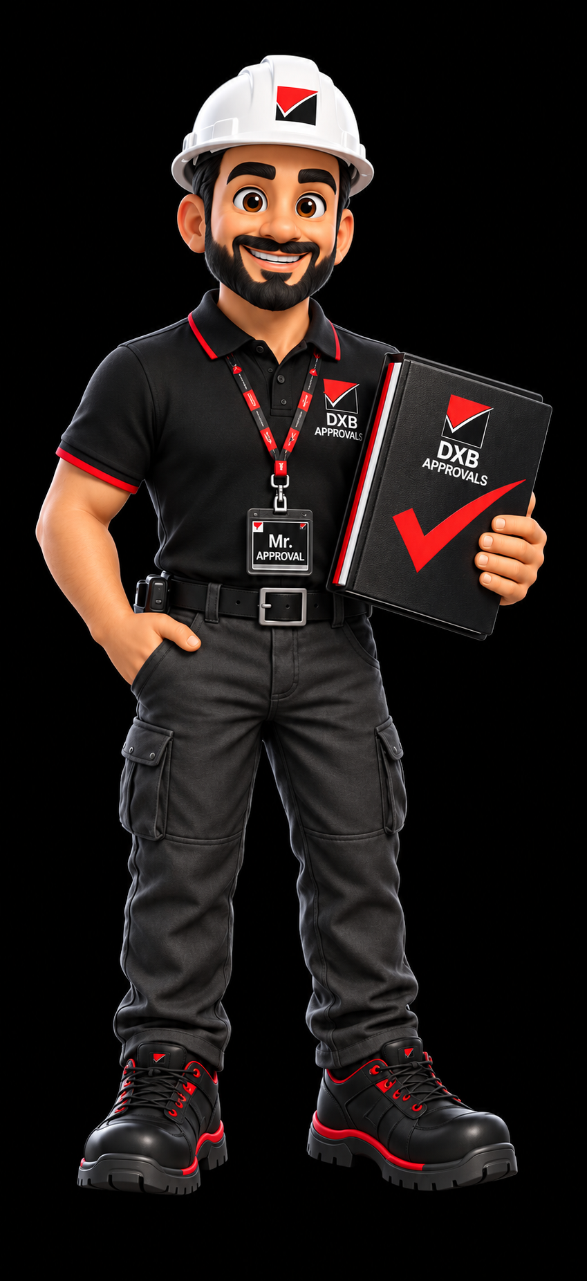 Mr. Approval holding an approved file